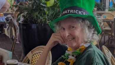 Photo of Wyn’s interview on her writing, St Pat’s Day