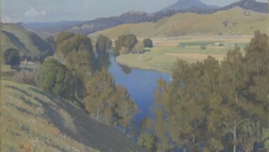 Photo of Bellinger River, painting and photograph